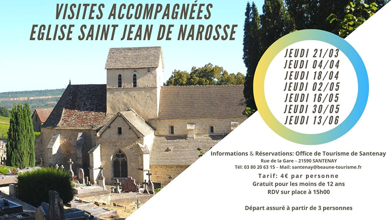 Rondleidingen in de kerk van Saint Jean de Narosse
